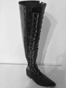 Eighteen hole Winklepicker boots. From The Gothic Shoe Company.  http://www.thegothicshoecompany.com/products/gothic-18-buckle-boots